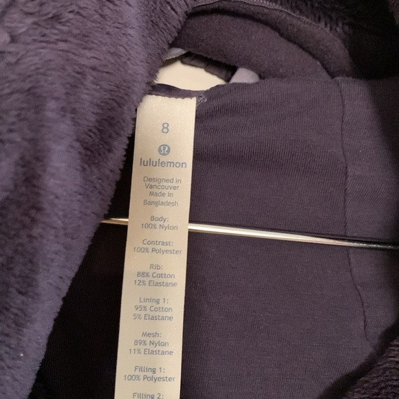Lululemon Scuba Hoodie *Glyde Purple jacket coat 26259 Size 8 - Picture 5 of 8